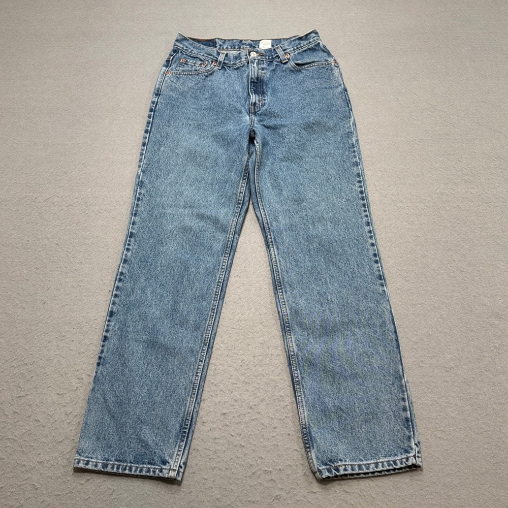 90s Levi's 512 Jeans Women's 10 Blue Medium Wash High Rise Slim Fit Straight Leg